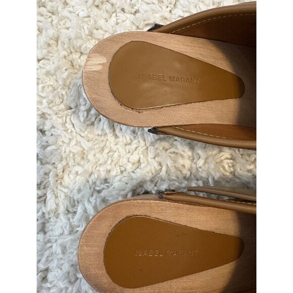Isabel Marant Titya Clog Shoe Brown 37 - Picture 6 of 7
